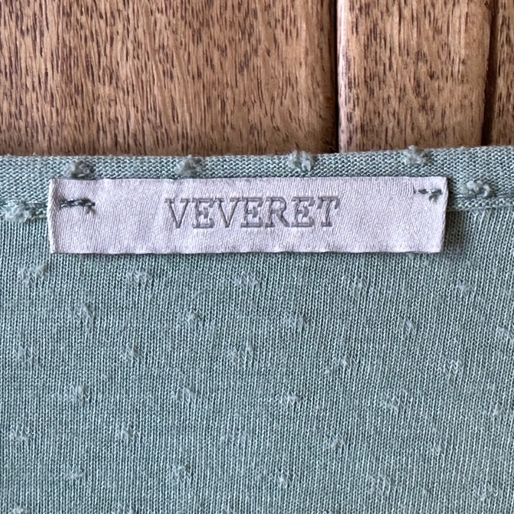 Veveret Sage Green Swiss Dot Tiered Ruffle Dress size 2XL - Picture 5 of 9